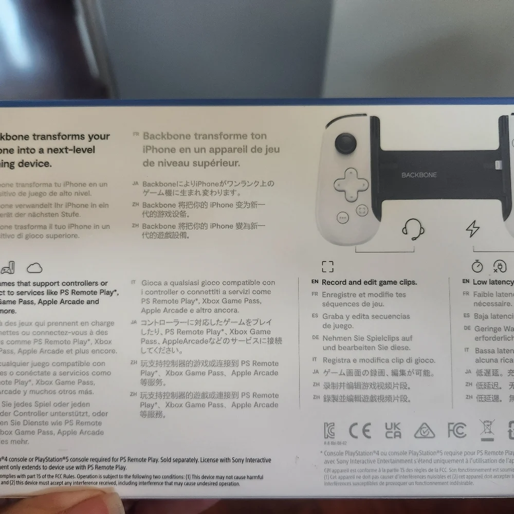 New In Box. Sony PlayStation White Backbone Handheld Console